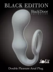 Анальный стимулятор с эрекционным кольцом Double Pleasure Anal Plug – серый 