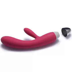 Вибратор Lorna работает от прикосновений, интеллектуальный – винно красный
