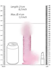 Фалоимитатор из эластомера 21 см. Realistic Dildo With Balls (розовый)