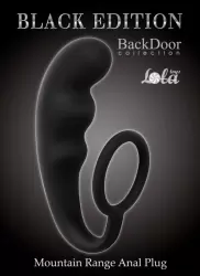 Анальный стимулятор с эрекционным кольцом Mountain Range Anal Plug – черный