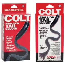 Гладкая анальная пробка-пони Colt Stallion Tail