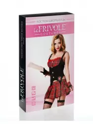 Эротический игровой костюм Le Frivole Прелестная Школьница – черный с красным, L/XL