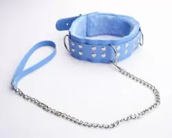 Ошейник с поводком Blue