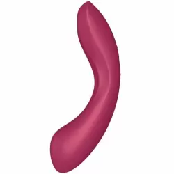 Изогнутый вибратор Satisfyer Curvy Trinity 1, с двумя моторами, 17,4 см, красный
