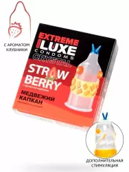 Стимулирующий презерватив Luxe Extreme Медвежий Капкан, 18,см, клубника, 1 шт.