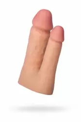 Реалистичная насадка TOYFA XLover Double Pleasure для двойного проникновения – телесный