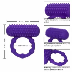 Эрекционное виброкольцо Silicone Rechargeable 5 Bead Maximus Ring