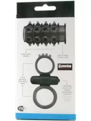 Эрекционное вибро-кольцо с петлей для мошонки Guardian - Charcoal
