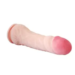 Большой фаллоимитатор на присоске The Big Penis с вибрацией и проводным пультом – телесный