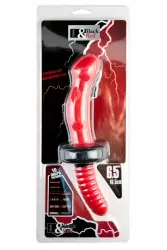 Анальный вибратор с удобной ручкой TOYFA Black&Red – красный