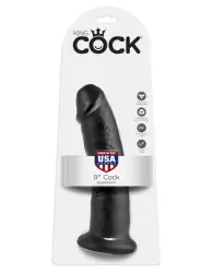 Фаллоимитатор реалистик на присоске черный King Cock 9 Cock Black