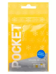 Нереалистичный мастурбатор Tenga Pocket Spark Beads, 7,5 см, ТПЭ, белый