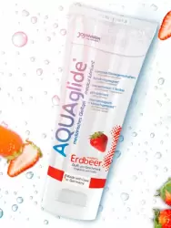 Орально-вагинальная смазка JoyDivision AQUAglide со вкусом земляники, 100 мл