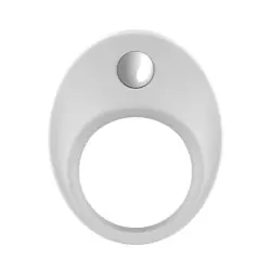 Эрекционное кольцо Ovo  B11 с вибрацией – белый