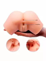 Реалистичный мастурбатор Baile Samantha, 17,5 см, мини-полуторс с двумя вибропулями, с проводным пультом