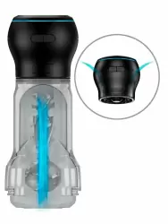 Набор Kiiroo: мастурбатор Feel Pocket Stroker Crystal + интерактивная насадка PowerBlow, с эффектом всасывания