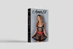 Эротическое платье Maura L/XL черно-красное