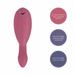 Бесконтактный стимулятор клитора Duo Raspberry (Розовый): 22 режима работы, АБС/силикон