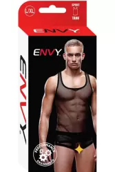 Черная мужская майка-борцовка - L/XL