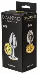 Анальная пробка Diamond Yellow Sparkle Small 4009-02Lola