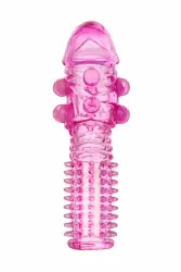 Рельефная насадка на пенис TOYFA Sleeve - розовый