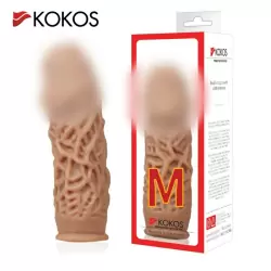 Насадка на фаллос с рельефными складочками размер M, Cock Sleeves