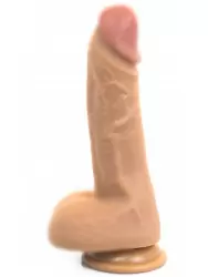 Реалистичный фаллоимитатор Real Dual Layer, 21.5 см, двойной слой ПВХ, телесный