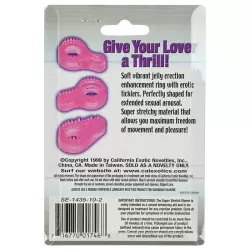 Эрекционное кольцо Super Stretch Bump со стимулятором клитора – розовый