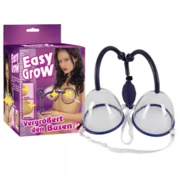 Вакуумная помпа для груди Easy Grow с двумя чашечками - синий