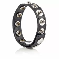 Кожаная утяжка на пенис Colt C/B Strap 8 Snap Fastener – черный