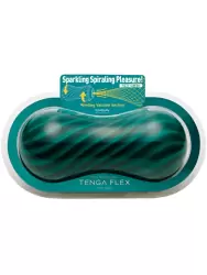 Нереалистичный мастурбатор Tenga Flex Fizzy Green, 20 см, ТПЭ, зеленый