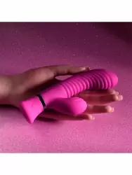 Ребристый вибратор-кролик Evolved  Next Wave, 16,4 см, 10 режимов, силикон, розовый