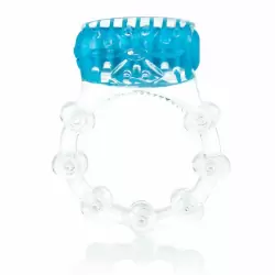 Яркое кольцо на пенис ColorPop Quickie Screaming O с вибрацией – синий	