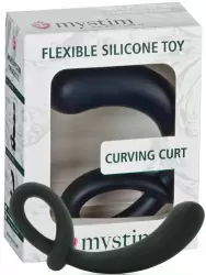 Электростимулятор простаты Curving Curt гибкий – черный	