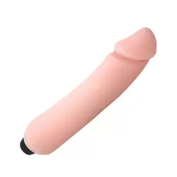 Гладкий вибромассажер-реалистик Multispeed Flexible Vibrator – телесный