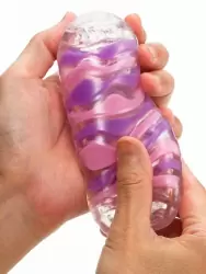 Изящный мастурбатор Tenga Arte Drape, 13,5 см, прозрачный с розовым