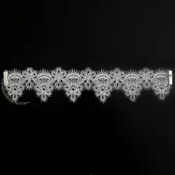 Белое кружевное ожерелье-чокер ручной работы Dolce Piccante Delicati pizzi - XS