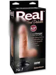 Вибромассажер с мошонкой Real Feel Deluxe №1 – 6,5 телесный