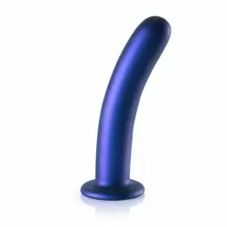 Гладкий фаллоимитатор Shots toys Smooth G-Spot, 17 см, силикон, синий