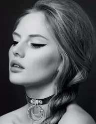 Элегантный чокер Concorde COLLIER RAS DE COU NOIR, с двумя металлическими кольцами, 40 см, черный