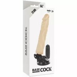 Вибромассажер с пультом управления BASECOCK REALISTIC VIBRATOR REMOTE CONTROL FLESH 21CM