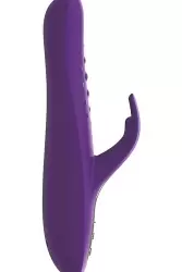 Перезаряжаемый вибромассажер Ovo J3 с клиторальным стимулятором - фиолетовый