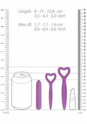 Набор вагинальных расширителей с вибропулей Silicone Vaginal Dilator Set