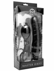 Реалистичный фаллоимитатор Master Series, надувной, 25,4 см, черный