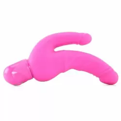 Вибромассажер с двойным проникновением Calexotics Stud Over & Under - розовый