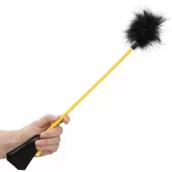 Стек с пером Boundless Feather Crop,  53,25 см, желтый с черным