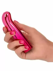 Изогнутая вибропуля Glam, 9 см, 10 режимов, розовый