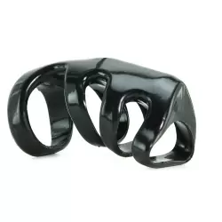 Насадка стимулирующая Vibrating Power Cage с вибрацией – черная