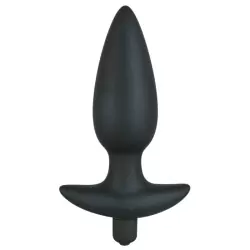 Большая анальная вибровтулка Black Velvets – черный