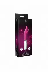 Элегантный вибратор-кролик Athos, 22 см, 10 режимов, силикон, розовый с белым